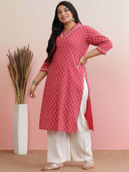Women's Rayon Printed Straight Kurti With Pant Set - Image 3